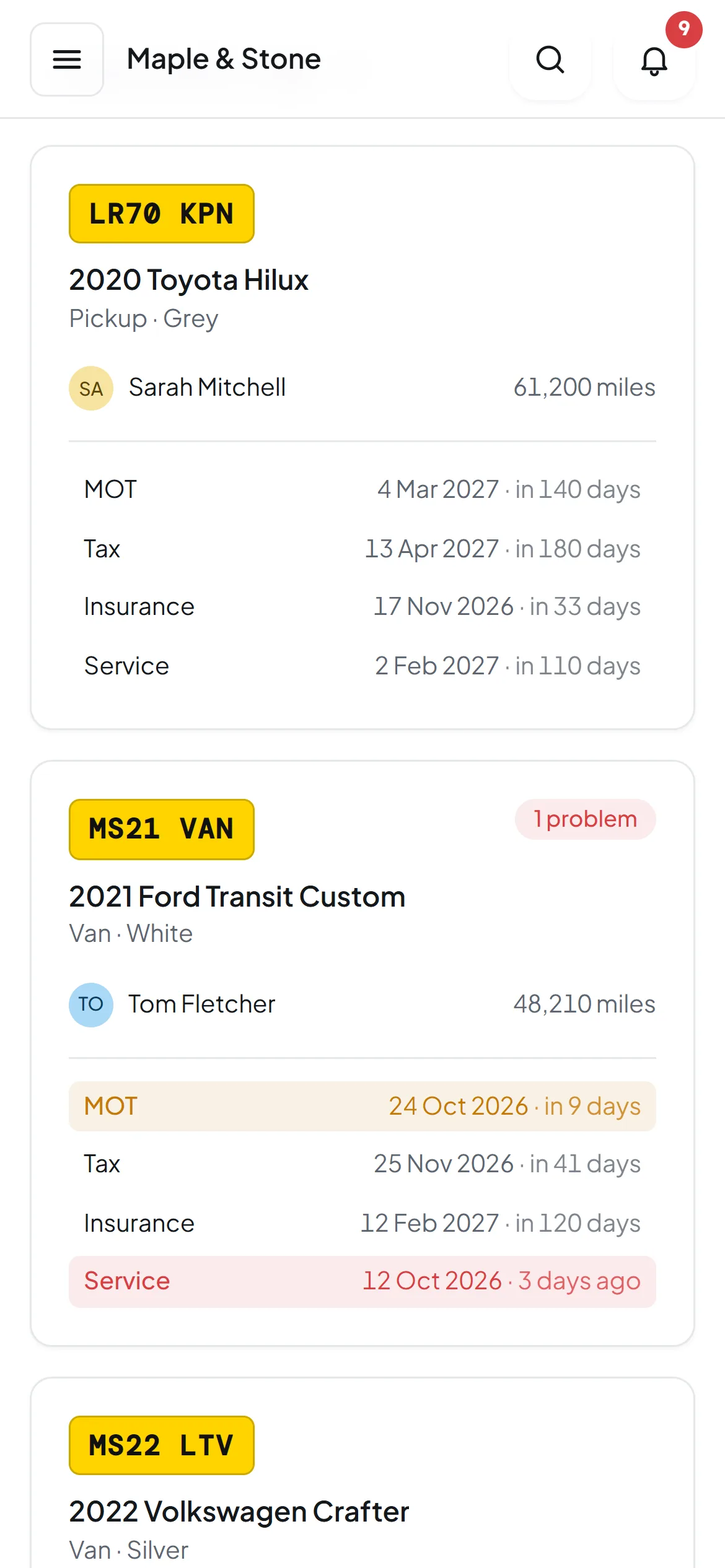 Orkello's Fleet app on a phone